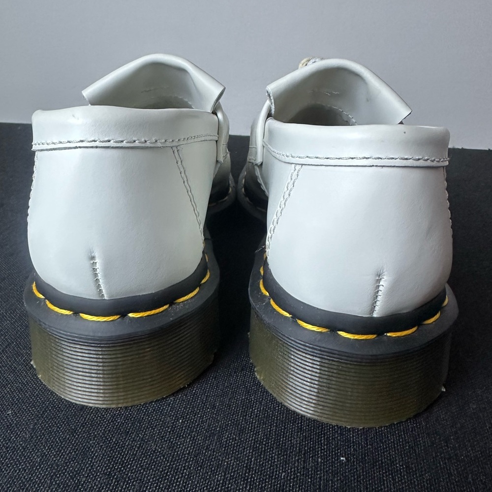 ❗️NEW Dr. Martens AirWair ADRIAN YELLOW STITCH LEATHER TASSEL LOAFERS Size 5 - Picture 7 of 15